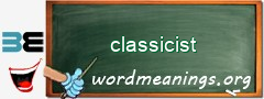 WordMeaning blackboard for classicist